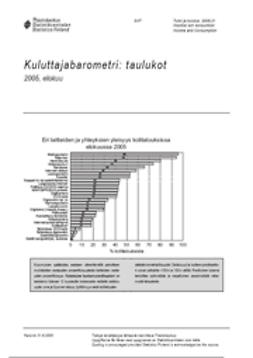 Suomen virallinen tilasto, Tilastokeskus - Kuluttajabarometri: taulukot 2005, elokuu, e-kirja