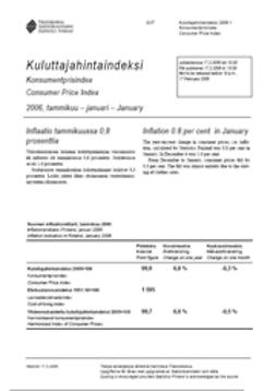 Suomen virallinen tilasto, Tilastokeskus - Kuluttajahintaindeksi 2006, tammikuu, e-bok
