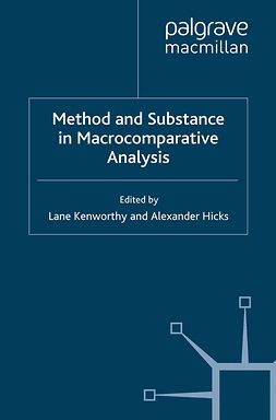 Hicks, Alexander - Method and Substance in Macrocomparative Analysis, ebook