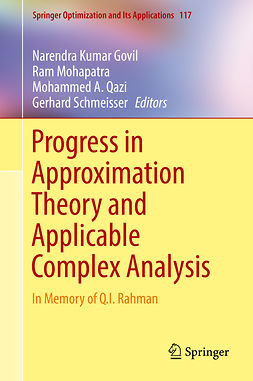Govil, Narendra Kumar - Progress in Approximation Theory and Applicable Complex Analysis, e-bok