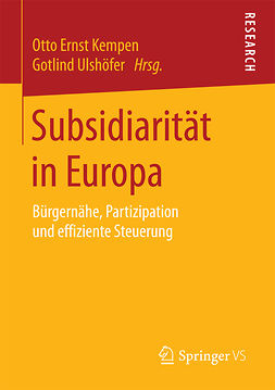 Kempen, Otto Ernst - Subsidiarität in Europa, ebook