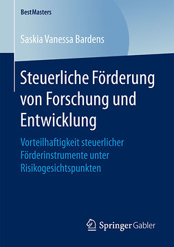 Bardens, Saskia Vanessa - Steuerliche Förderung von Forschung und Entwicklung, e-kirja