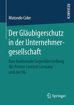 Cobe, Matondo - Der Gläubigerschutz in der Unternehmergesellschaft, ebook