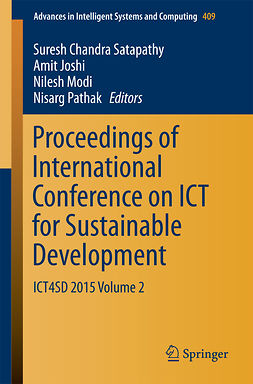 Joshi, Amit - Proceedings of International Conference on ICT for Sustainable Development, ebook