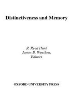 Hunt, R. Reed - Distinctiveness and Memory, e-bok