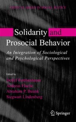 Buunk, Bram - Solidarity and Prosocial Behavior, ebook