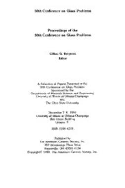  - 50th Conference on Glass Problems: Ceramic Engineering and Science Proceedings, Volume 11, Issue 1,2, ebook