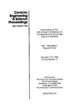  - 16th Annual Conference on Composites and Advanced Ceramic Materials, Part 1 of 2: Ceramic Engineering and Science Proceedings, Volume 13, Issue 7/8, e-bok