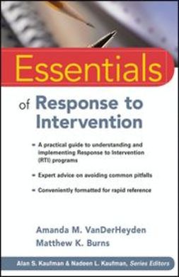 VanDerHeyden, Amanda M. - Essentials of Response to Intervention, ebook