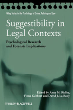 Gabbert, Fiona - Suggestibility in Legal Contexts: Psychological Research and Forensic Implications, ebook