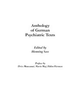 Sass, Henning - Anthology of German Psychiatric Texts, ebook