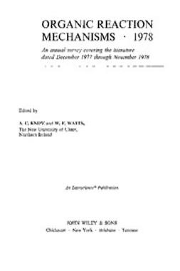 Knipe, Chris - Organic Reaction Mechanisms, 1978, e-kirja