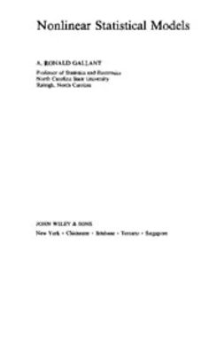 Gallant, A. Ronald - Nonlinear Statistical Models, ebook