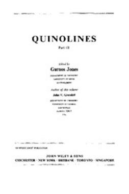 Greenhill, John V. - The Chemistry of Heterocyclic Compounds, Quinolines, ebook