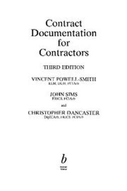 Dancaster, Christopher - Contract Documentation for Contractors, ebook