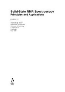 Duer, Melinda J. - Solid State NMR Spectroscopy: Principles and Applications, ebook