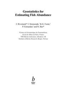 Bez, N. - Geostatistics for Estimating Fish Abundance, e-bok