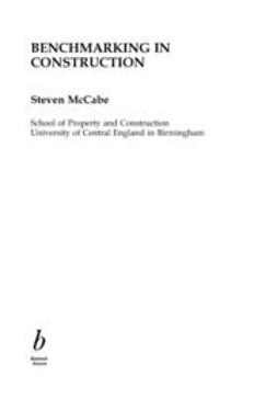 McCabe, Steven - Benchmarking in Construction, ebook