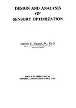 Gacula, Maximo C. - Design and Analysis of Sensory Optimization, e-bok
