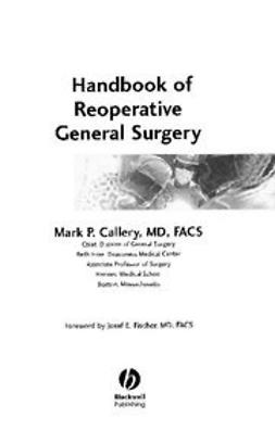 Callery, Mark P. - Handbook of Reoperative General Surgery, e-bok