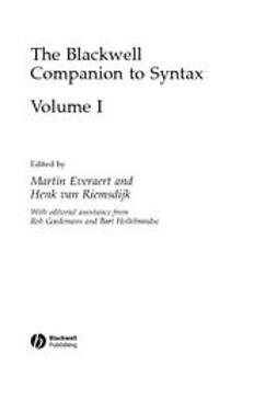 Everaert, Martin - The Blackwell Companion to Syntax, ebook