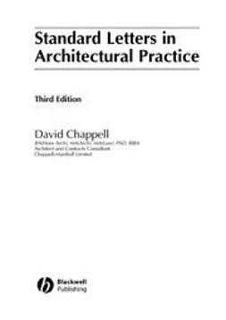 Chappell, David - Standard Letters in Architectural Practice, e-bok