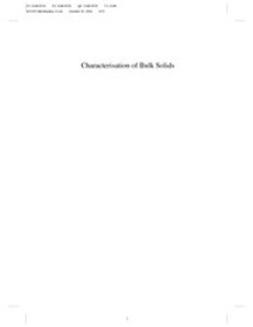 McGlinchey, Don - Characterisation of Bulk Solids, e-kirja