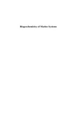 Black, Kenneth - Biogeochemistry of Marine Systems, ebook