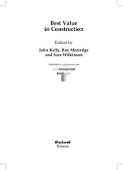 Kelly, John - Best Value in Construction, ebook