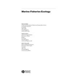 Jennings, Simon - Marine Fisheries Ecology, e-kirja
