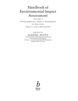 Petts, Judith - Handbook of Environmental Impact Assessment: Volume 2: Impact and Limitations, e-bok