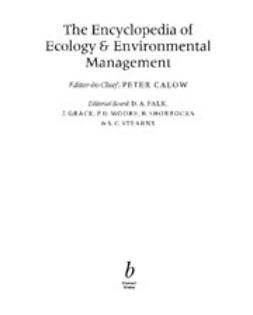 Calow, Peter P. - Encyclopedia of Ecology and Environmental Management, ebook