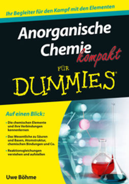 Böhme, Uwe - Anorganische Chemie kompakt für Dummies, e-kirja