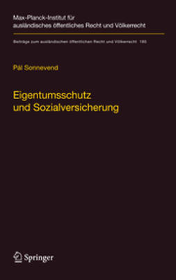Sonnevend, Pál - Eigentumsschutz und Sozialversicherung, ebook
