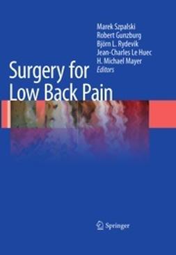 Szpalski, Marek - Surgery for Low Back Pain, e-kirja