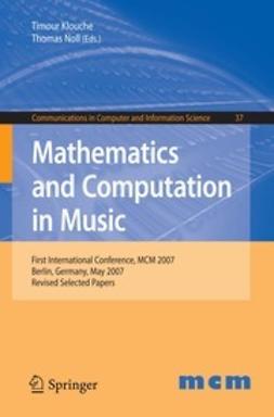 Klouche, Timour - Mathematics and Computation in Music, e-bok