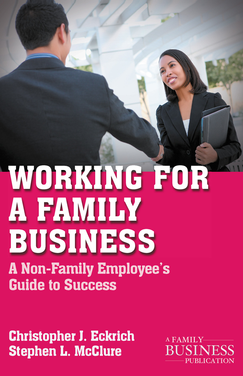 Eckrich, Christopher J. - Working for a Family Business, e-kirja