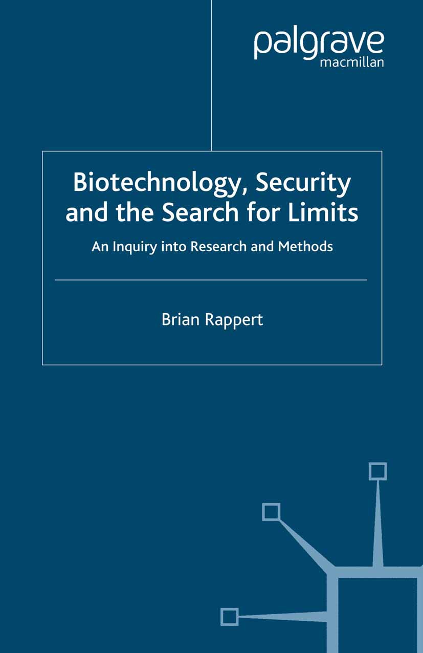 Rappert, Brian - Biotechnology, Security and the Search for Limits, ebook
