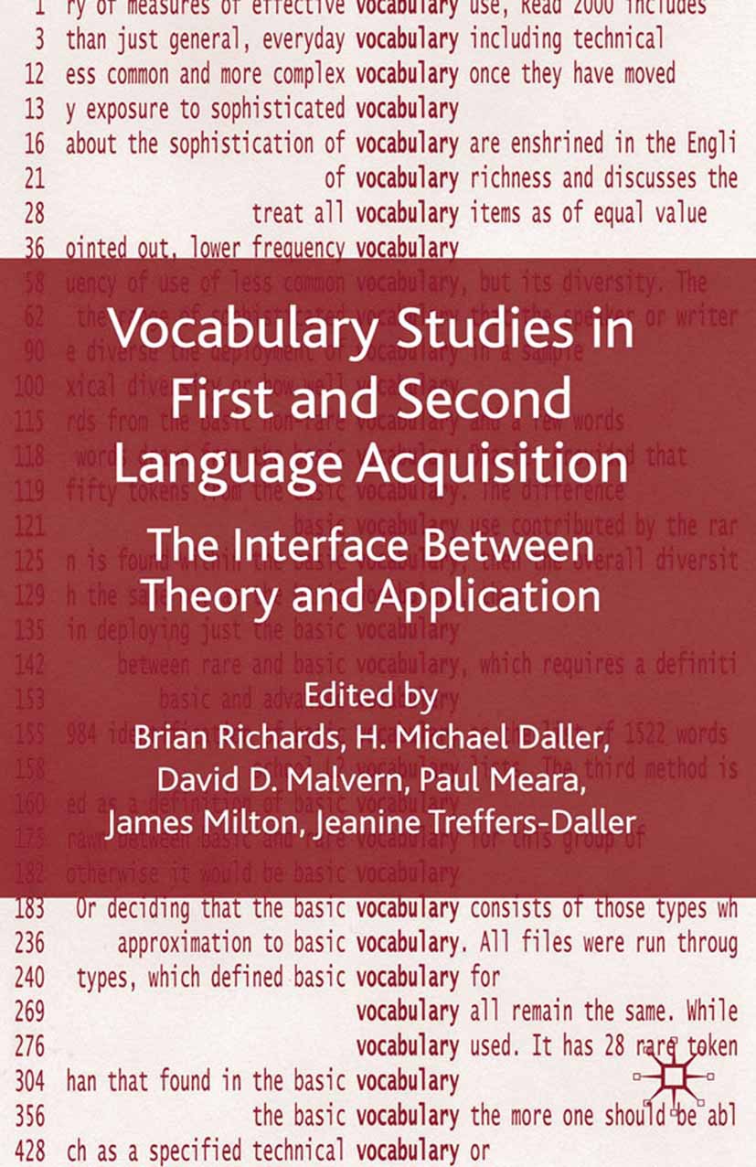 Daller, Michael H. - Vocabulary Studies in First and Second Language Acquisition, ebook