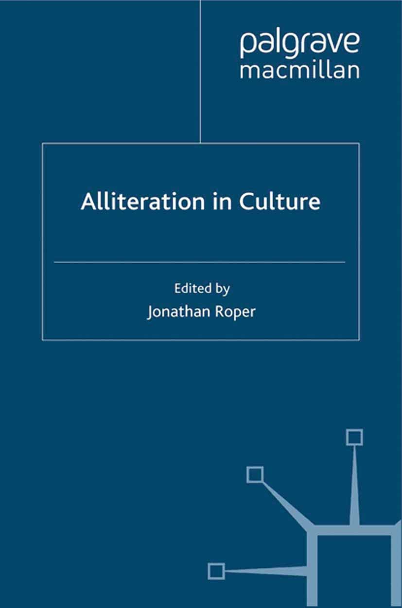 Roper, Jonathan - Alliteration in Culture, e-bok