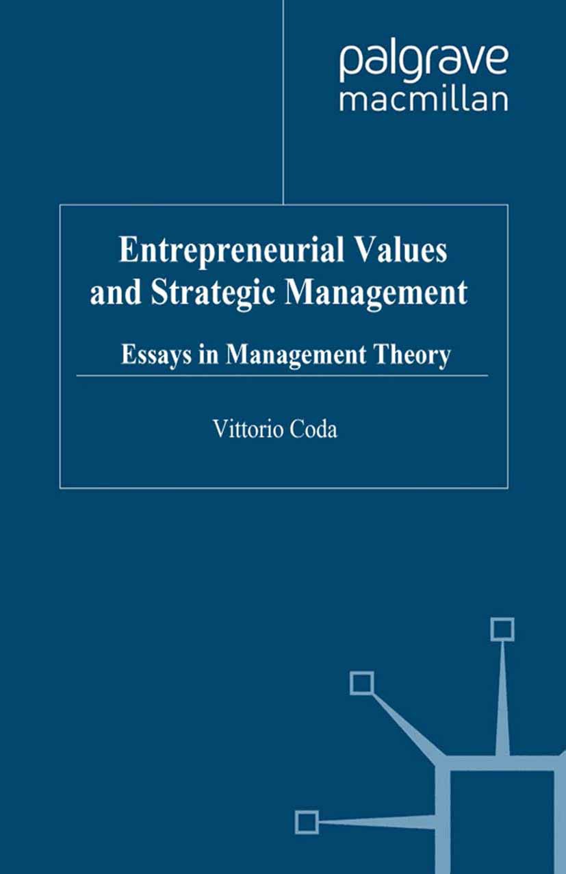 Coda, Vittorio - Entrepreneurial Values and Strategic Management, ebook