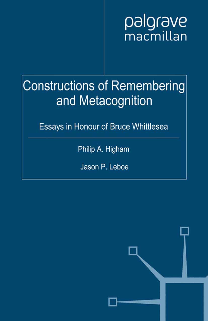 Higham, Philip A. - Constructions of Remembering and Metacognition, ebook