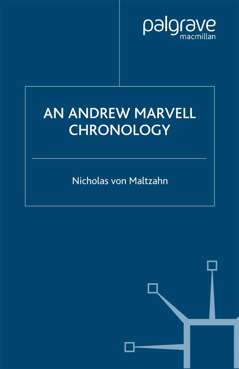 Maltzahn, Nicholas - An Andrew Marvell Chronology, e-bok