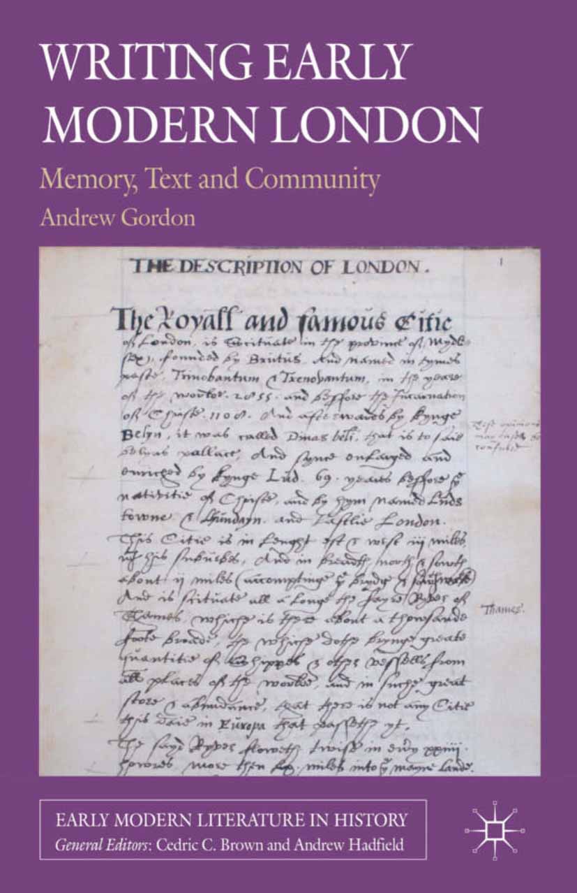 Gordon, Andrew - Writing Early Modern London, ebook