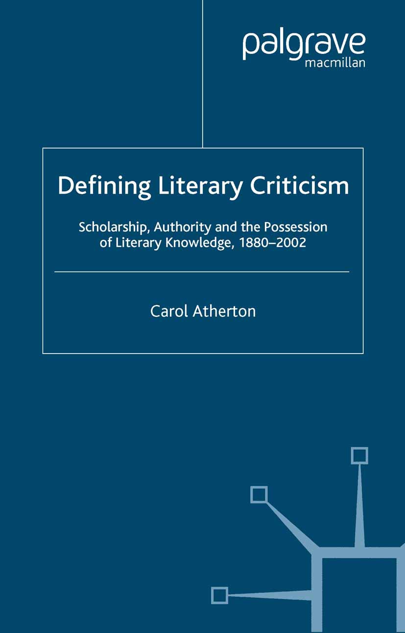 Atherton, Carol - Defining Literary Criticism, ebook