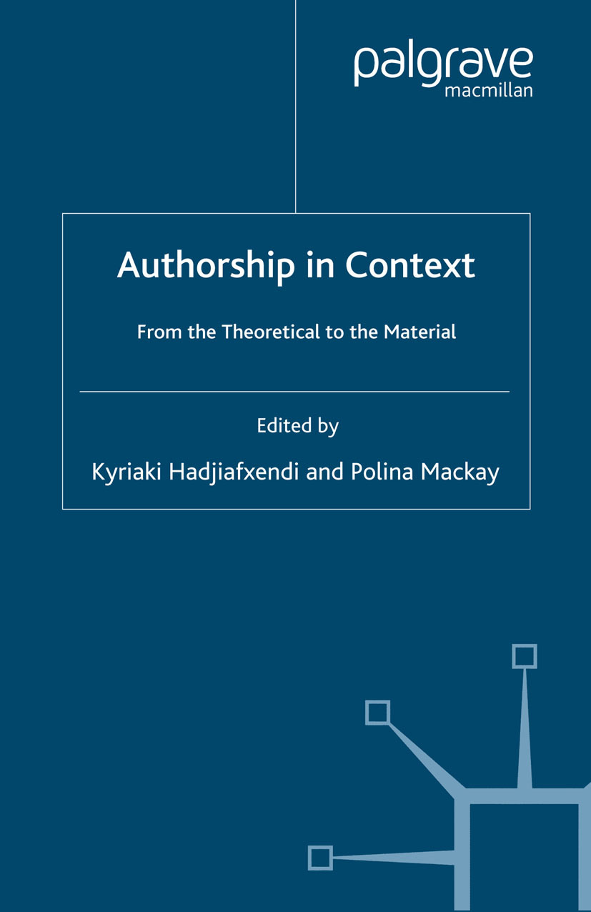Hadjiafxendi, Kyriaki - Authorship in Context, e-kirja
