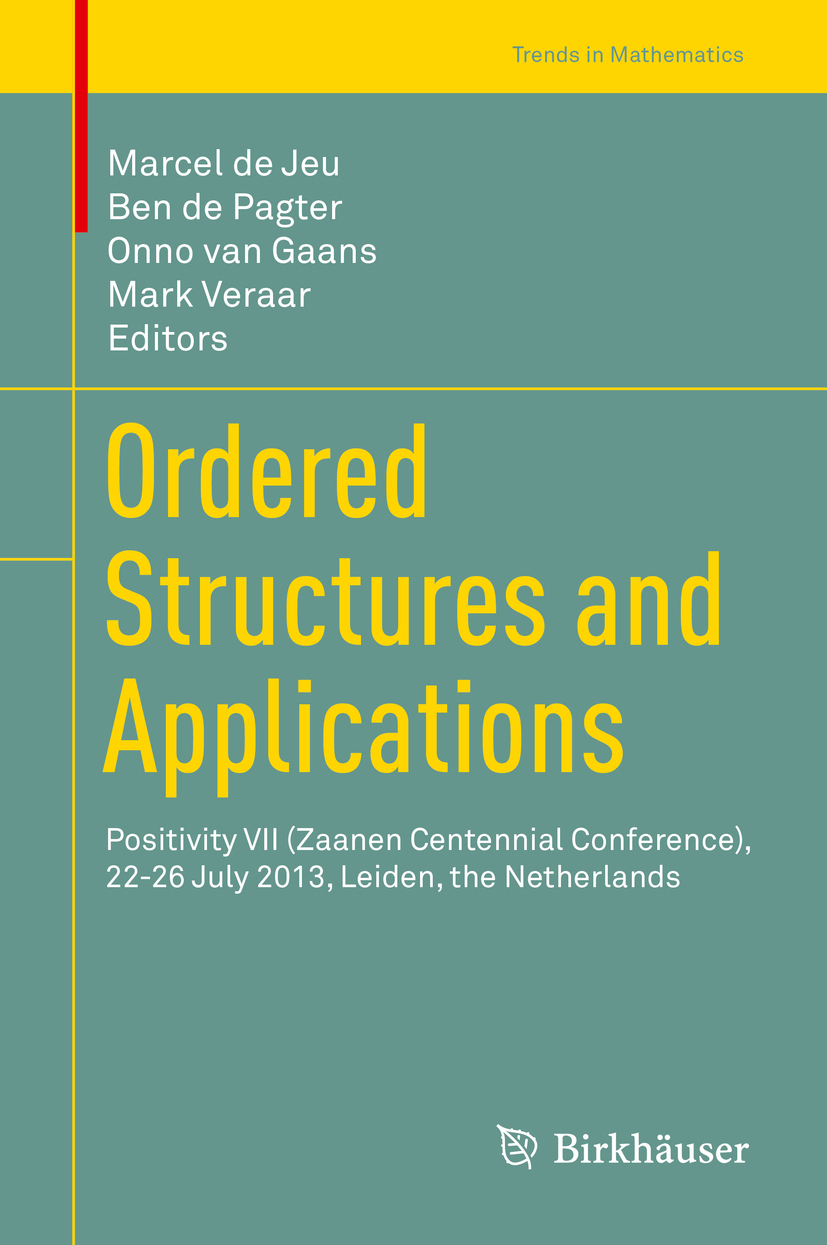 Gaans, Onno van - Ordered Structures and Applications, e-kirja