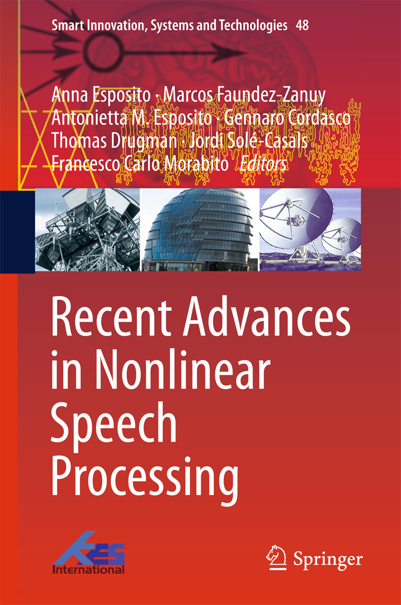 Cordasco, Gennaro - Recent Advances in Nonlinear Speech Processing, e-bok