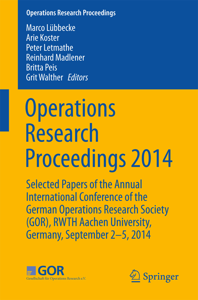 Koster, Arie - Operations Research Proceedings 2014, ebook