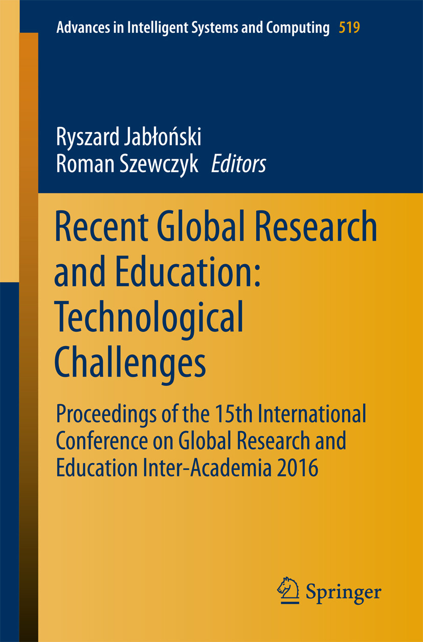 Jabłoński, Ryszard - Recent Global Research and Education: Technological Challenges, e-bok
